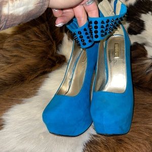 Blue rare heels